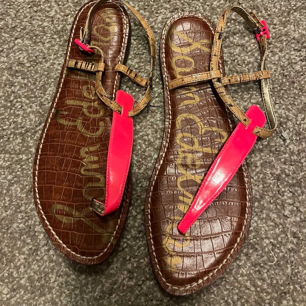 Neon Pink Gigi Sandals